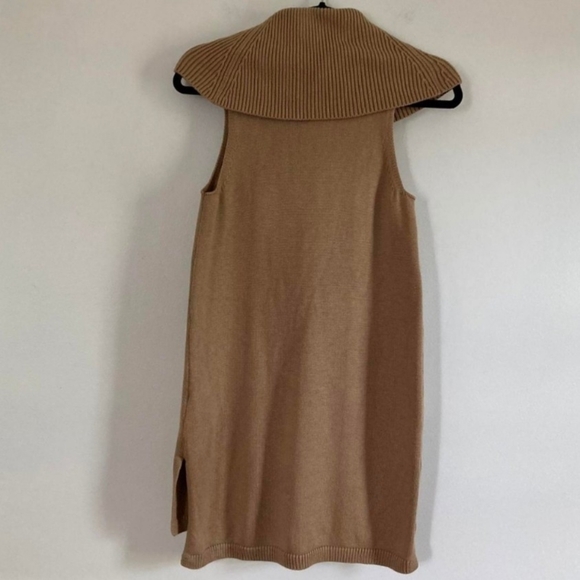 MICHAEL Michael Kors Camel Sleeveless Turtleneck Sweater - Picture 3 of 5